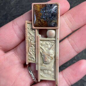 Oriental or Siamese Cat Mini Art or Cabochon With Pietersite